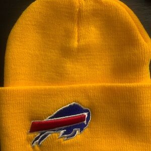 Yellow Buffalo Bills Beanie with Embroidered Logo
